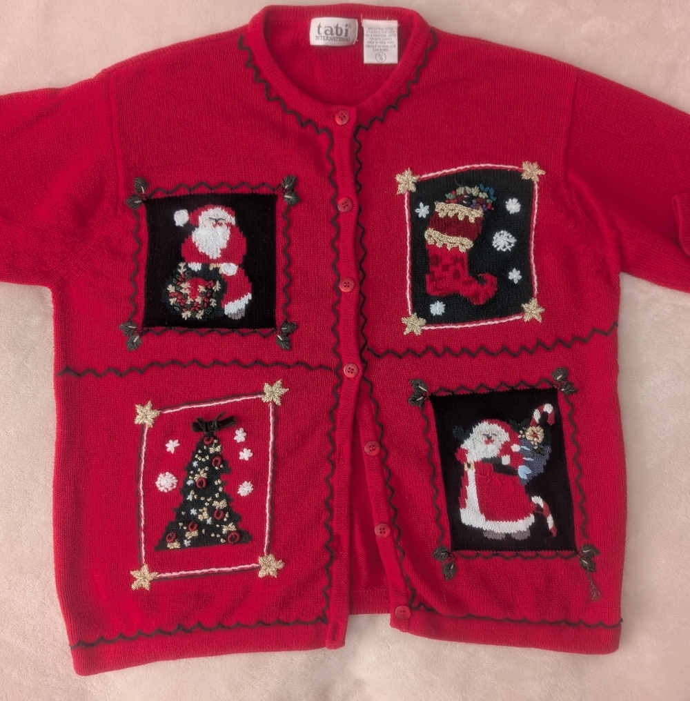 Vintage Real Ugly Christmas Sweater 100% Cotton